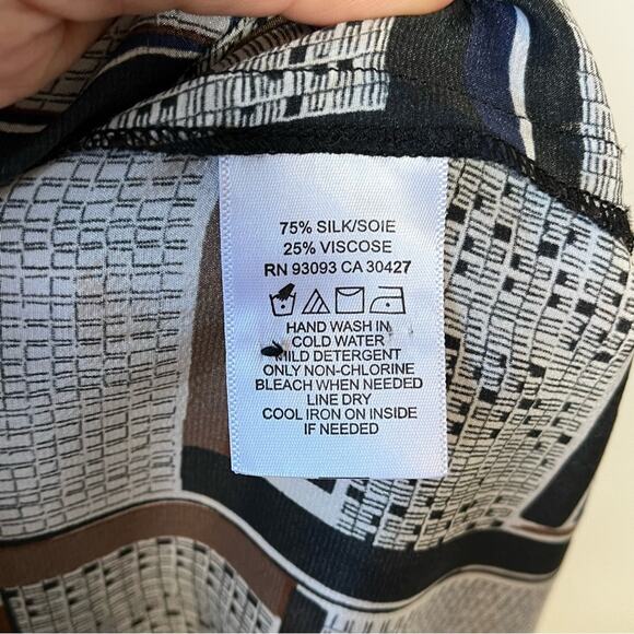 NIC + ZOE Silk & Viscose Falling Cube Tunic Blouse from Texas by Ciao Sz Medium - Picture 6 of 6